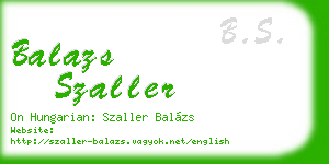 balazs szaller business card